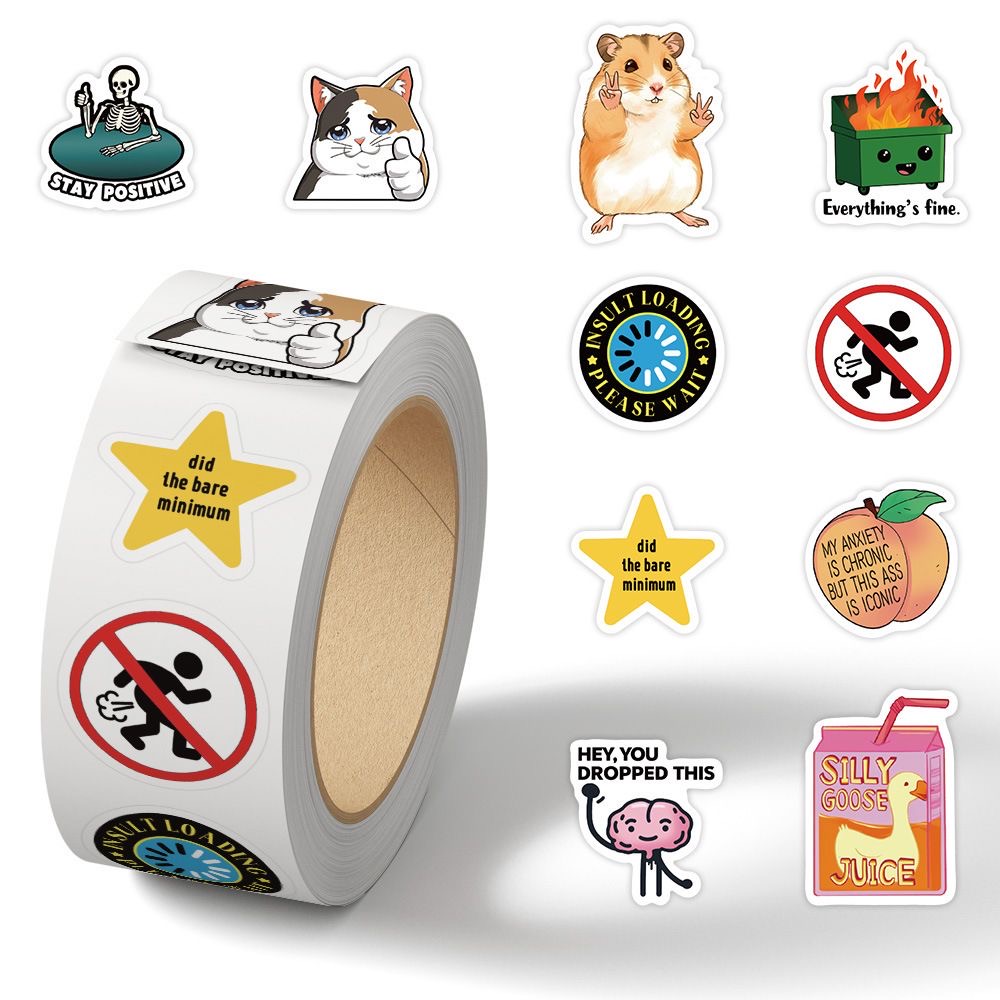 Phone Cases Funny - 500pcs Funny Emotion Meme Sticker for