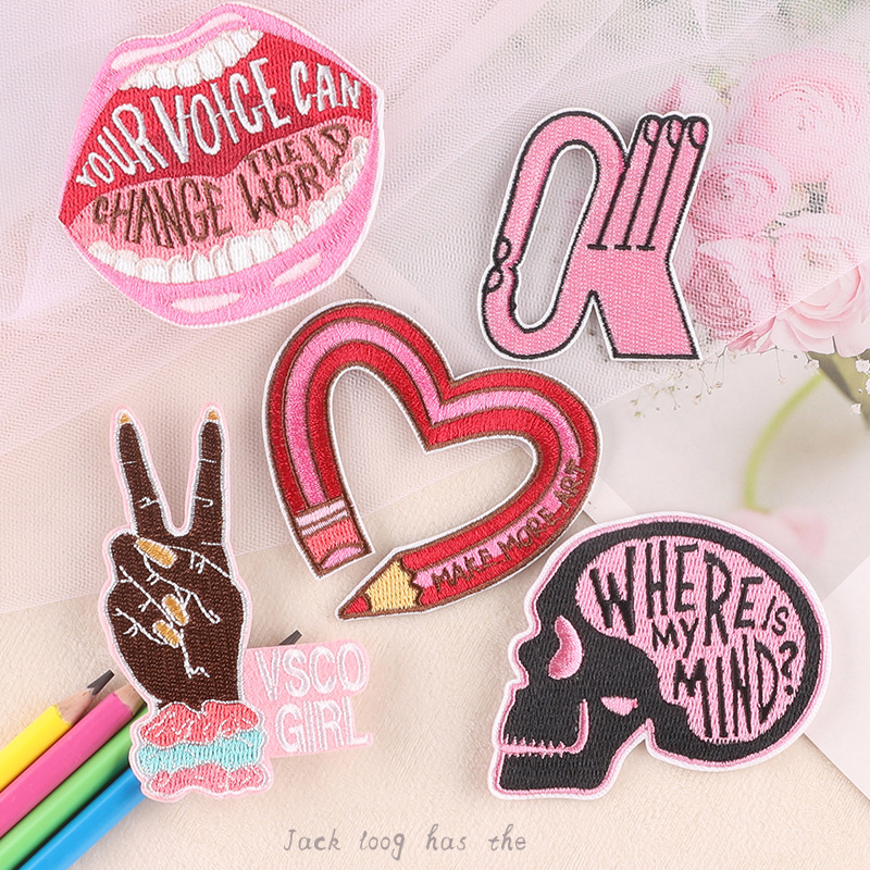 Phone Cases Eco Friendly - Iron On Patches Pink Girl Love