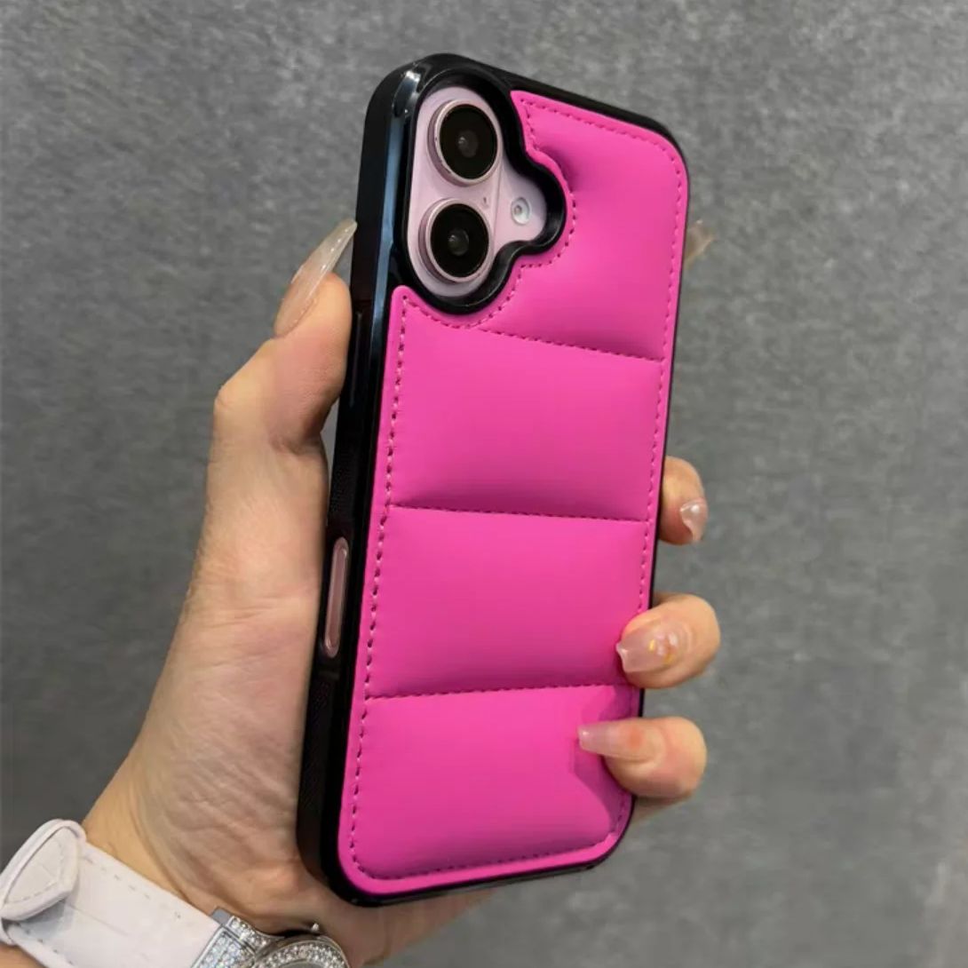 Phone Cases Trending - Luxury Liquid Soft Down Jacket Candy
