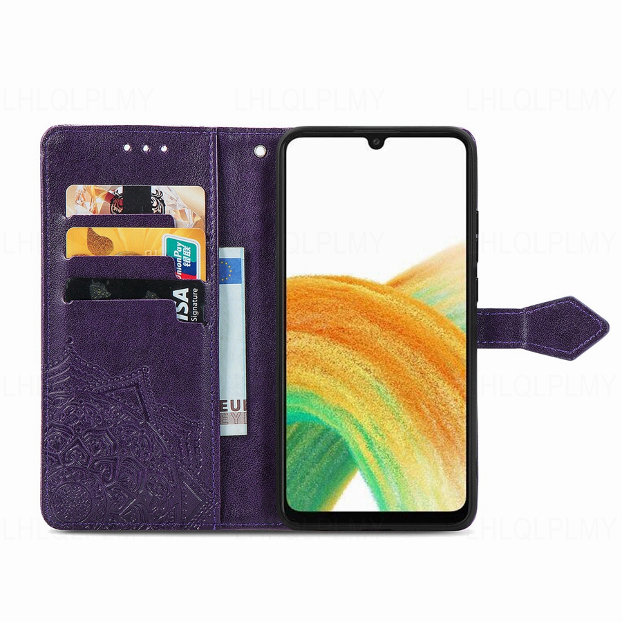 Vivo Y28 - Floral Book Leather Wallet Case For