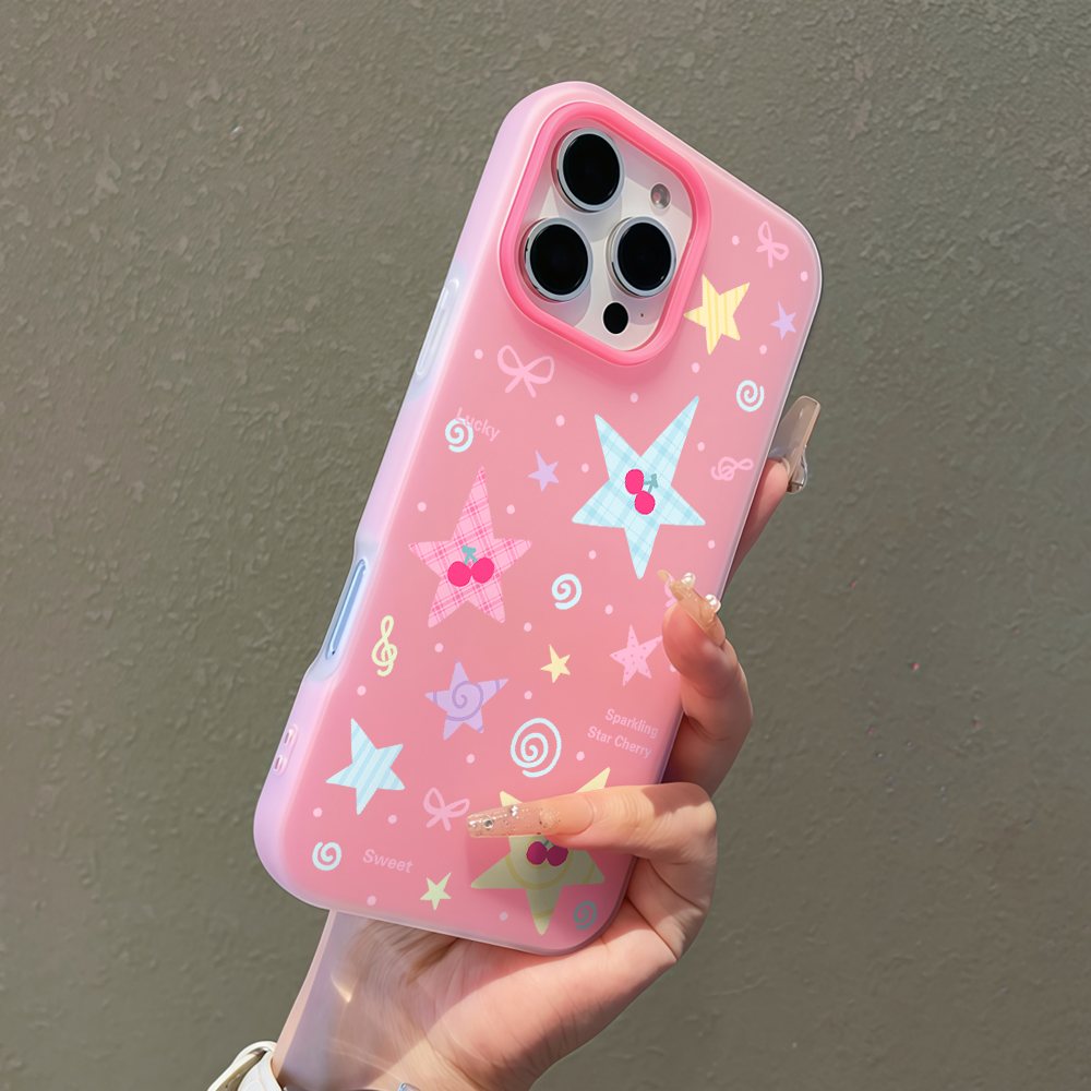 Phone Cases Xiaomi 14T - Cherry on Star Motif Polka Dots