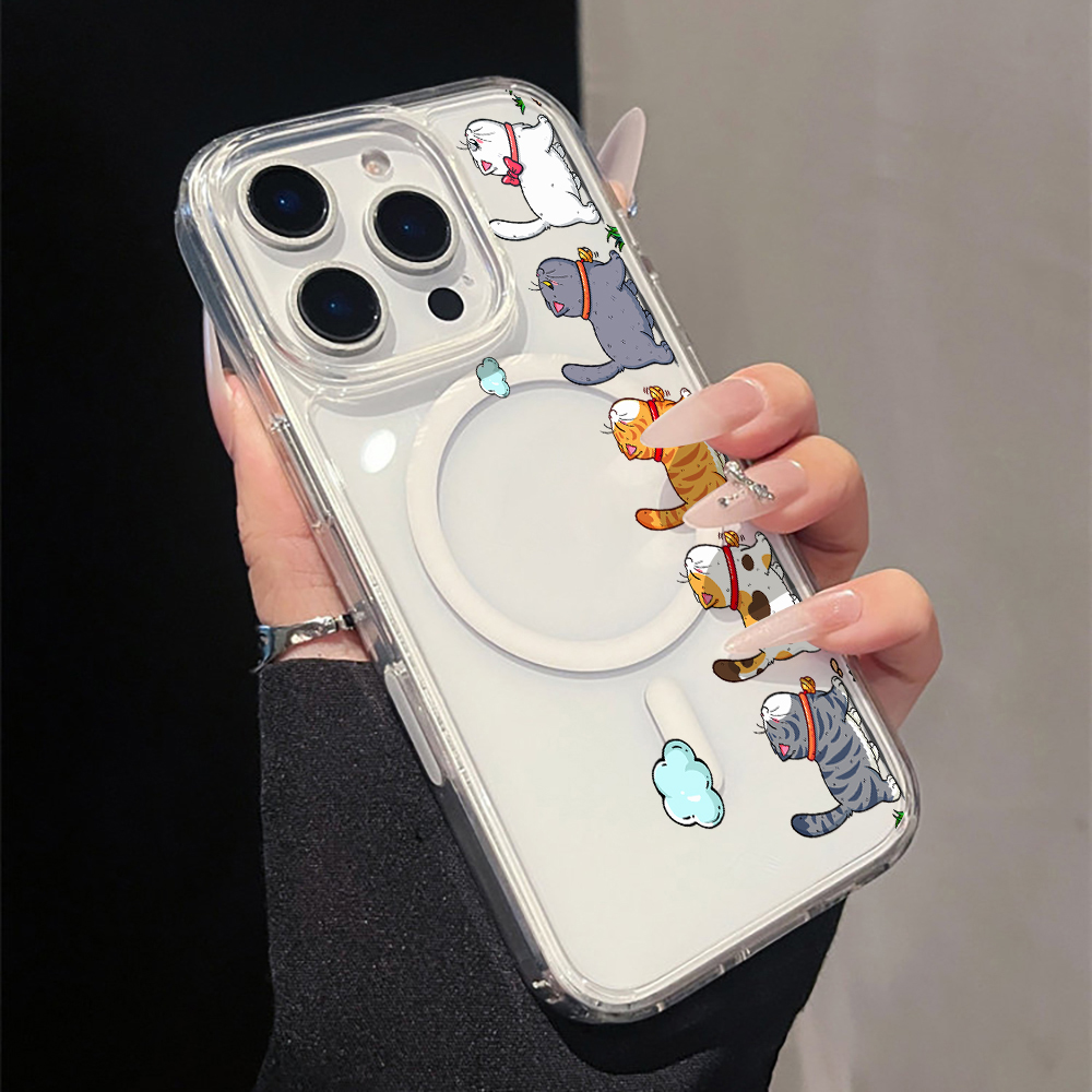 Phone Cases Clear - Cute Cartoon Cat Clear Phone Case