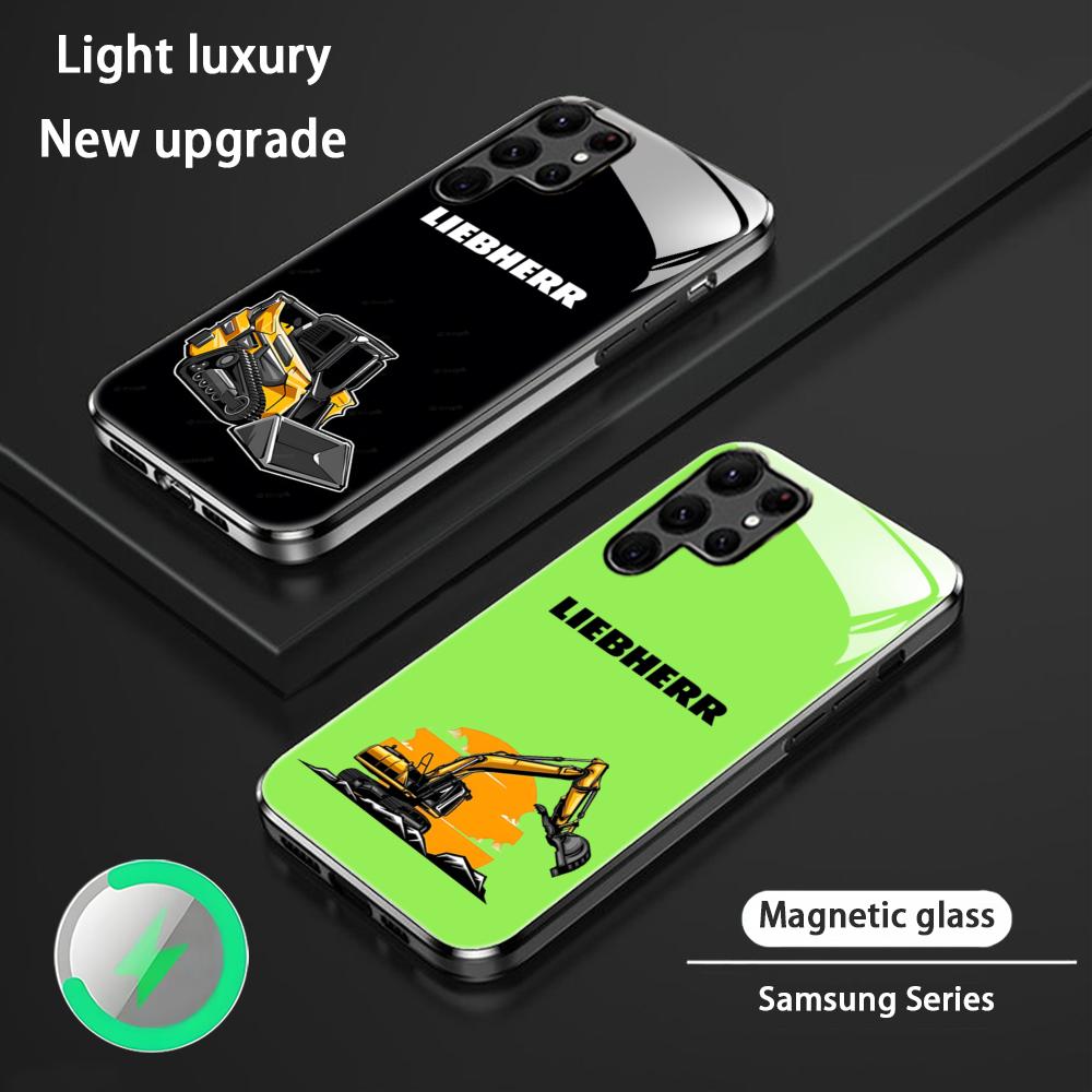 Phone Cases Samsung S25 Ultra - LOGO L-liebherr Excavator Phone Case For