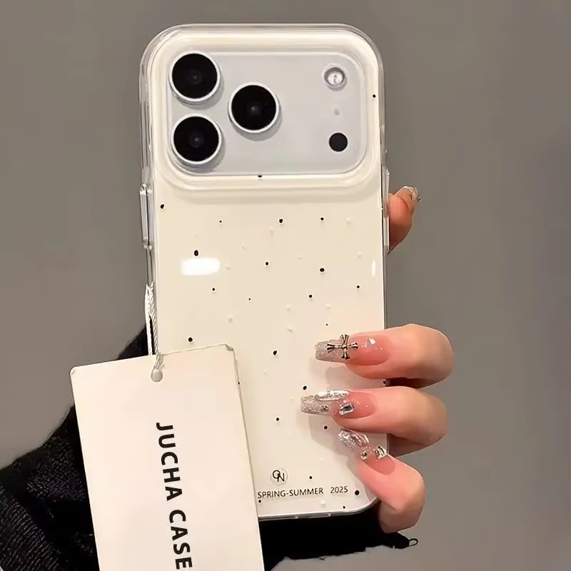 Phone Cases Y2K - Simple Korean-Style White splatter Polka Dots