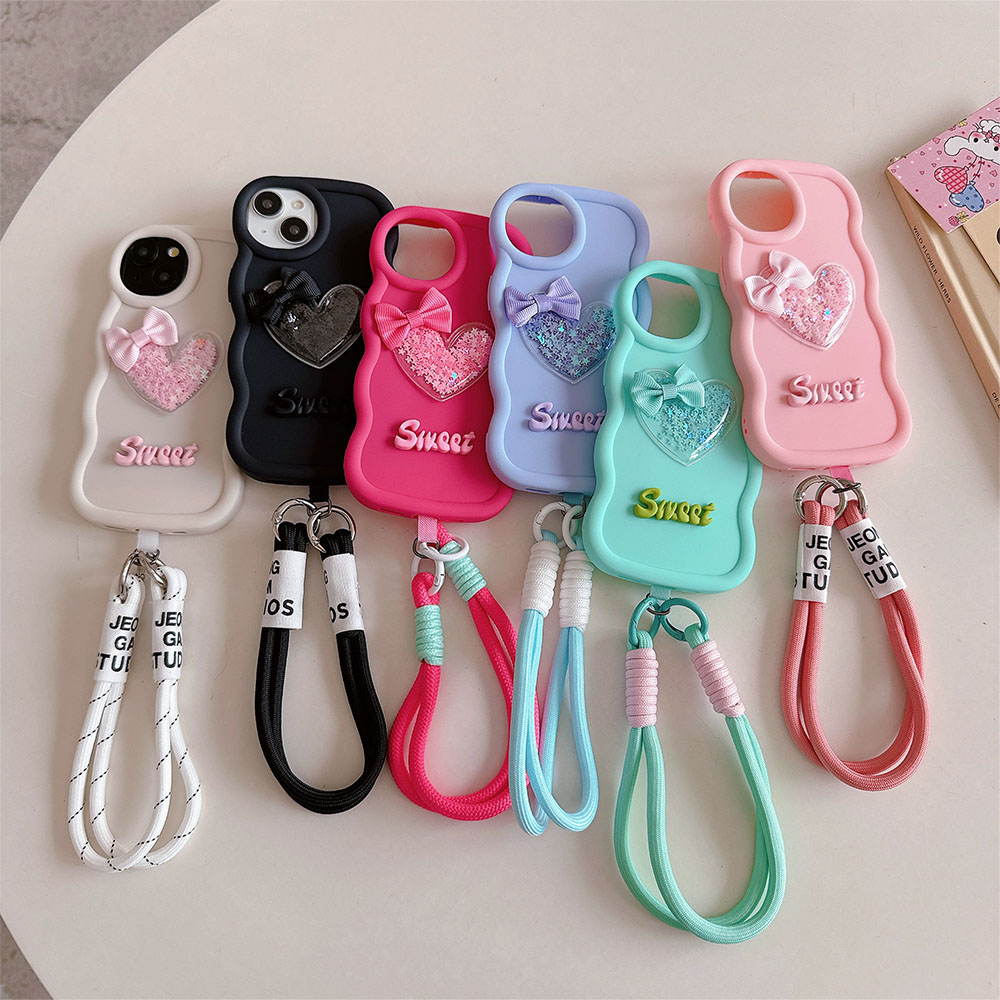 Phone Cases Ugly - Love Heart Bow Wavy Soft Phone