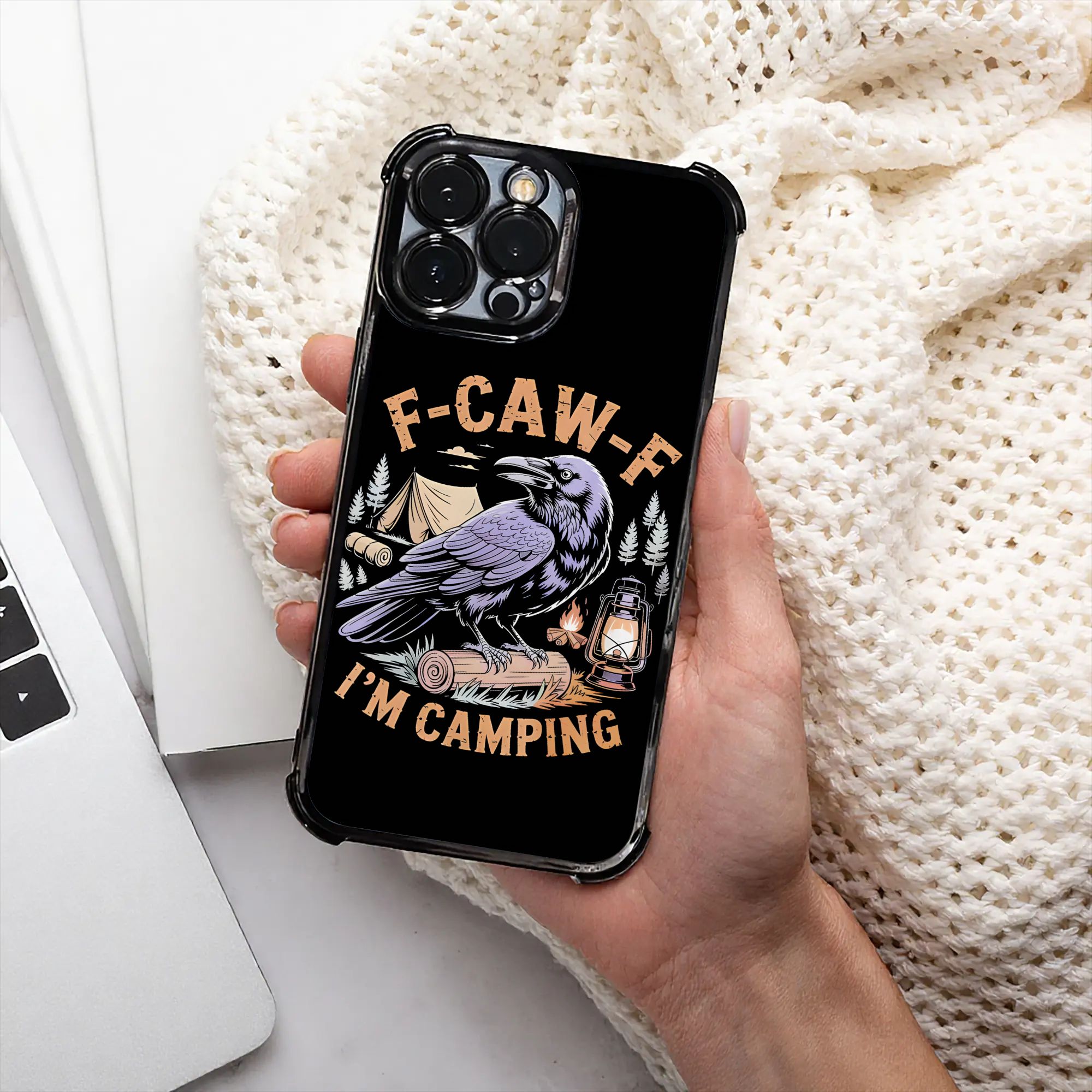 Funny Raven F CAW F I'm Campin - огляд і ціна Phone Cases Funny