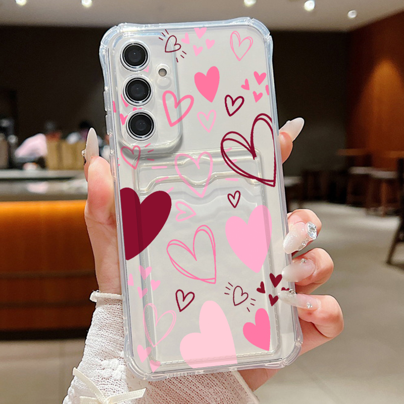 Love Heart Leaves Pattern Clea - огляд і ціна Phone Cases Clear