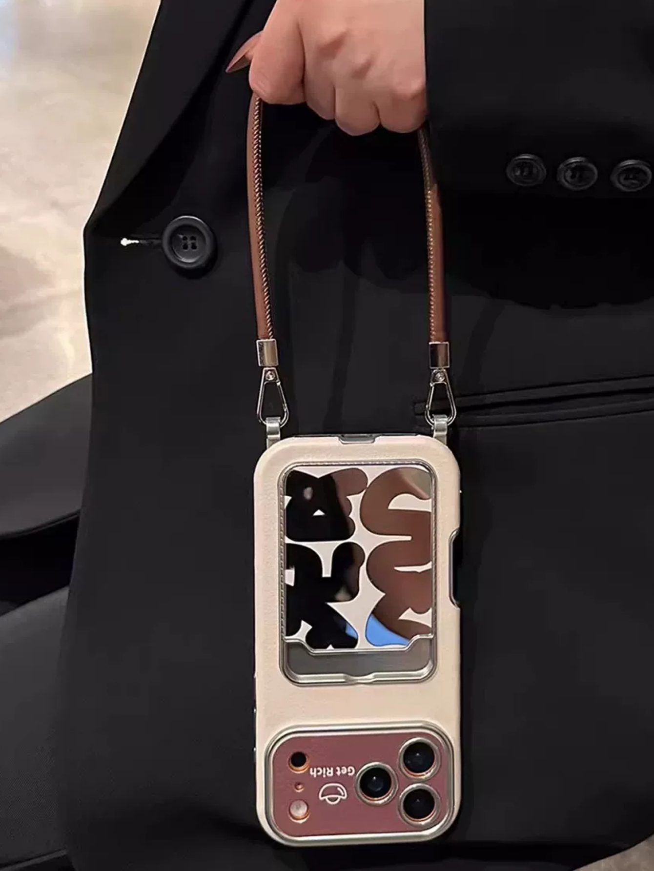 Luxury Leather Mirror Card Hol - огляд і ціна Phone Cases That Hold Cards
