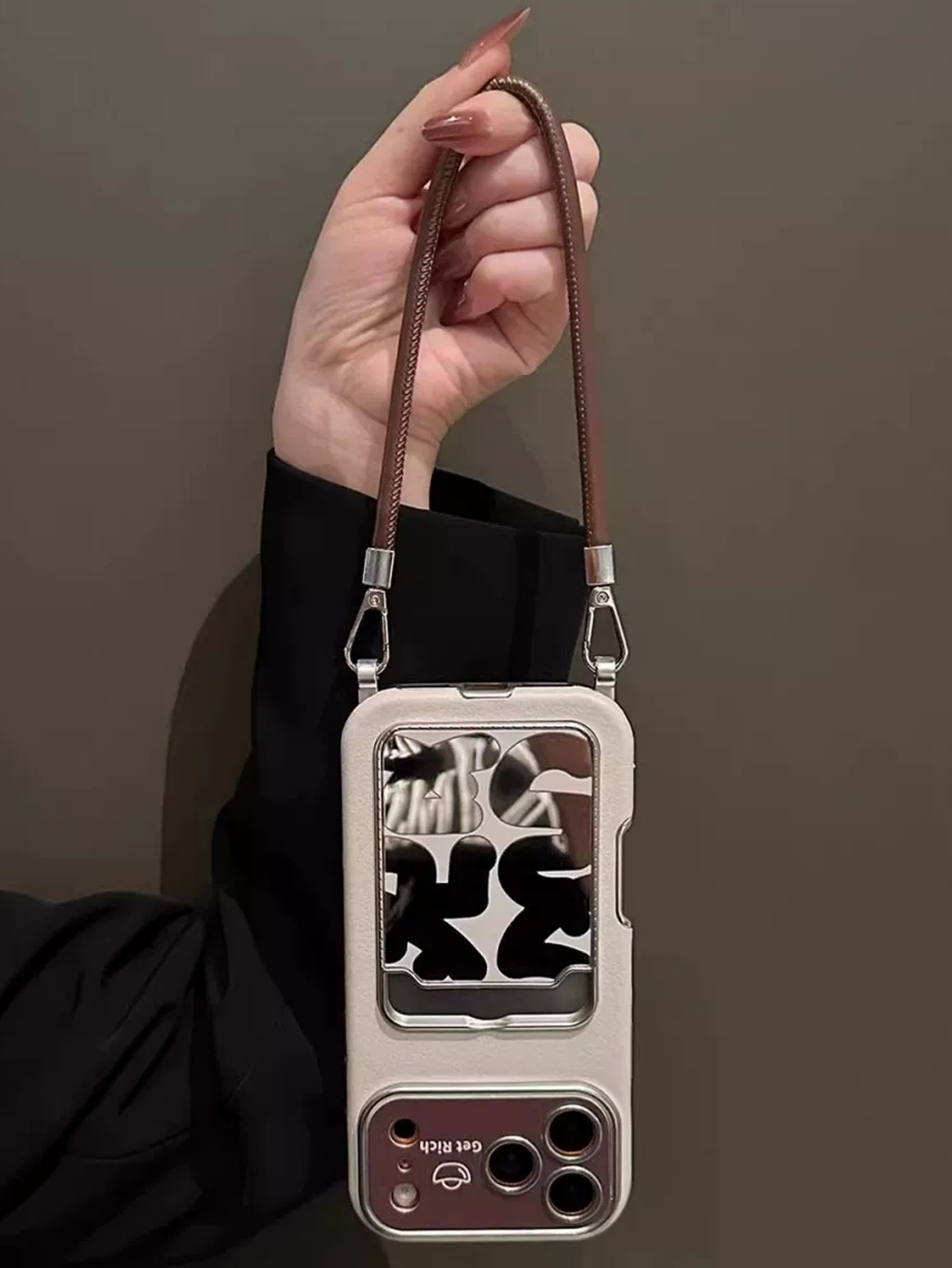Luxury Leather Mirror Card Hol - огляд і ціна Phone Cases That Hold Cards