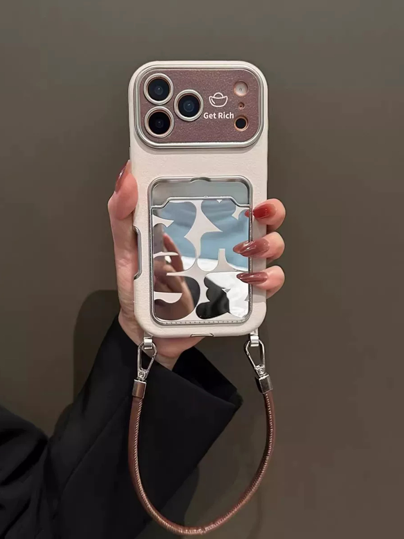 Luxury Leather Mirror Card Hol - огляд і ціна Phone Cases That Hold Cards