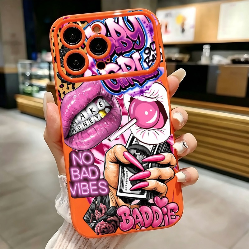 Hip Hop Pink Lips Baby Girl Gr - огляд і ціна Phone Cases Cool Girl