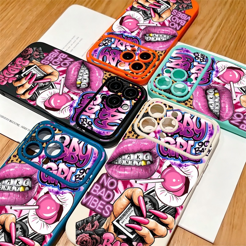 Hip Hop Pink Lips Baby Girl Gr - огляд і ціна Phone Cases Cool Girl