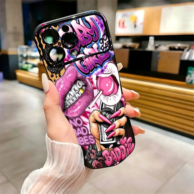Hip Hop Pink Lips Baby Girl Gr - огляд і ціна Phone Cases Cool Girl