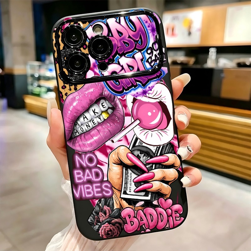 Hip Hop Pink Lips Baby Girl Gr - огляд і ціна Phone Cases Cool Girl