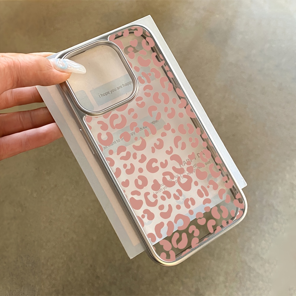 Pink Leopard Print Electroplat - огляд і ціна Phone Cases Clear