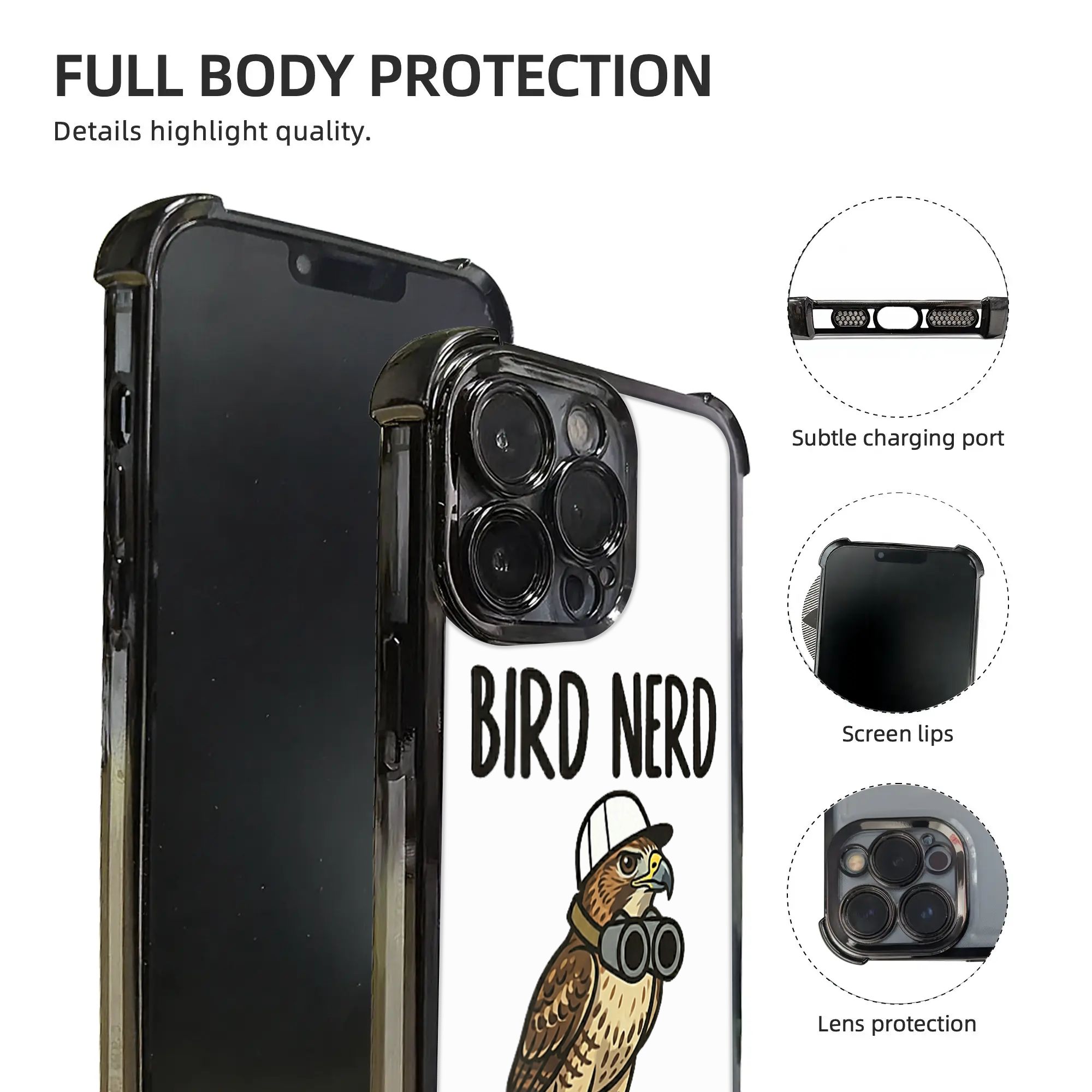 Funny Bird Nerd Watching Red T - огляд і ціна Phone Cases Funny