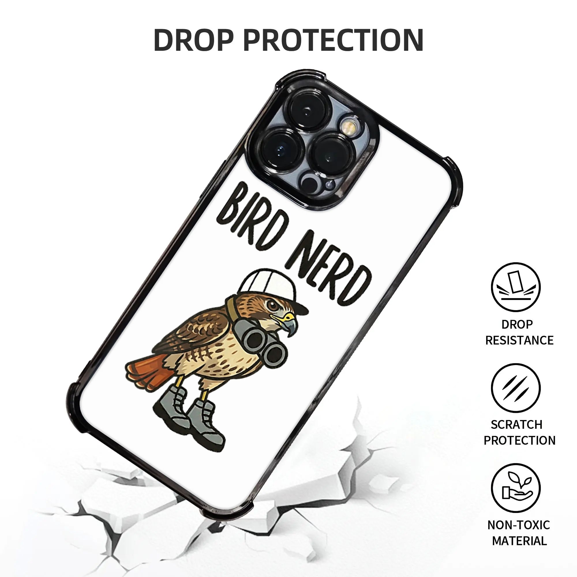 Funny Bird Nerd Watching Red T - огляд і ціна Phone Cases Funny