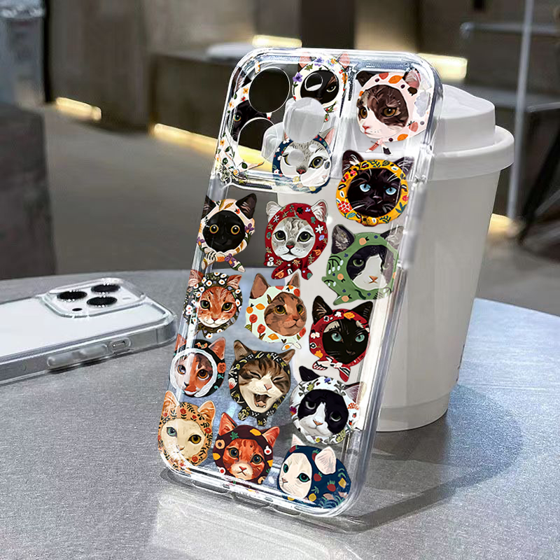 Cute Bandana Cat Clear Phone C - огляд і ціна Phone Cases Clear