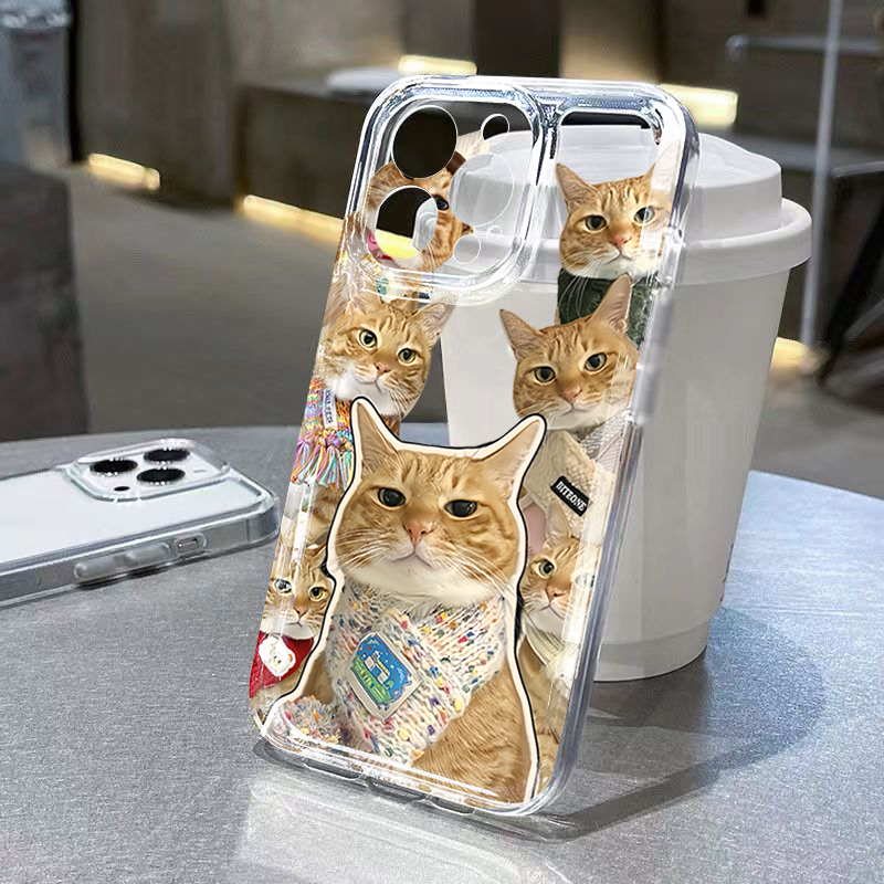 Cute Bandana Cat Clear Phone C - огляд і ціна Phone Cases Clear