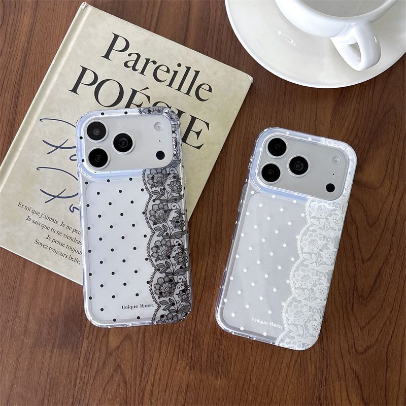 Ins Polka Dots Lace White Blac - огляд і ціна Phone Cases Y2K