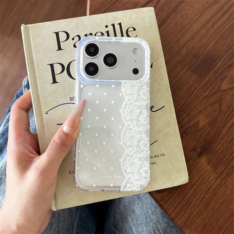 Ins Polka Dots Lace White Blac - огляд і ціна Phone Cases Y2K