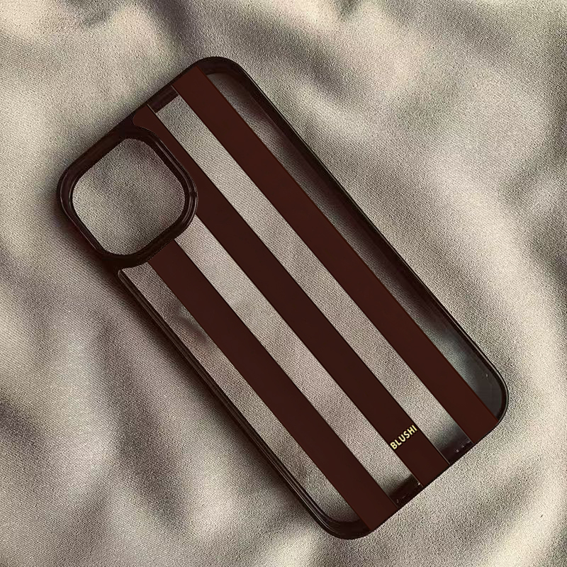 Clear Brown Stripes Phone Case - огляд і ціна Phone Cases Clear