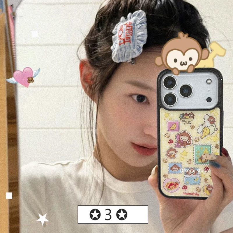 Korean Ins Blue Yellow Monkey  - огляд і ціна Phone Cases Y2K
