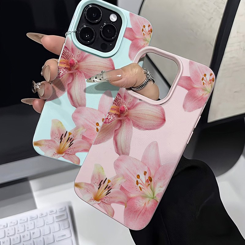 Pink Lily Lychee Texture Phone - огляд і ціна Phone Cases Samsung S25 Ultra