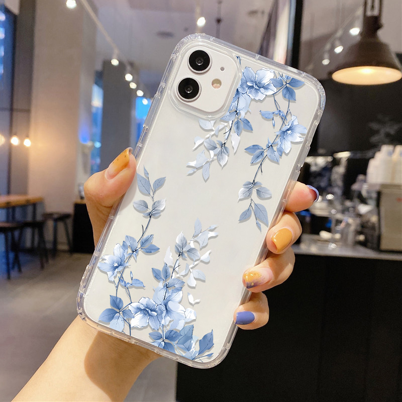 Blue Flower Transparent Phone  - огляд і ціна Phone Cases Beach